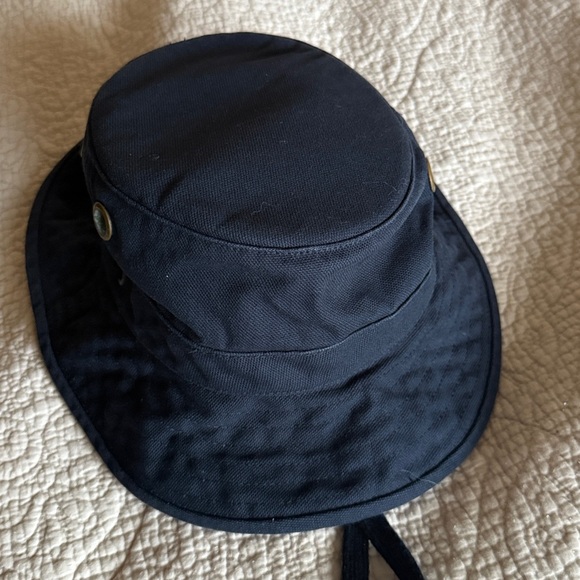 The Tilley Hat Navy  Bucket Hat with Chin Strap - Picture 5 of 7